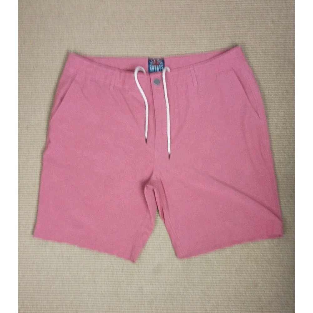 Faherty All Day 7" Shorts Men's Size 36 Pink  Hybrid Drawstring Chino Beach